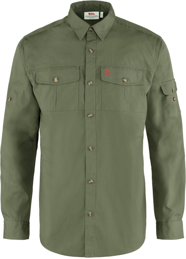 Fjall Raven Singi Trekking Shirt LS M Dark Olive Overhemden