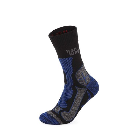 Fjällräven Hanwag Trek-Merino Socke, Barva BLACK-ROYAL BLUE, Velikost 39-41