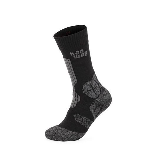 Fjällräven Hanwag Trek Socke, Barva ASPHALT/BLACK, Velikost 42-44