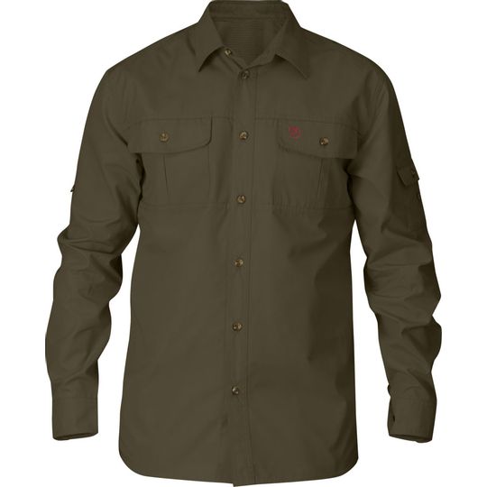 Fjällräven Singi Trekking Shirt LS M, Barva DARK OLIVE, Velikost XXL