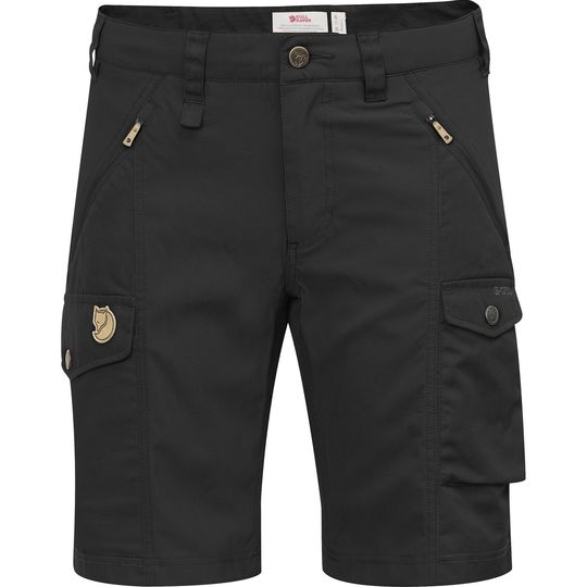 Fjällräven Nikka Shorts Curved W, Barva BLACK, Velikost 38