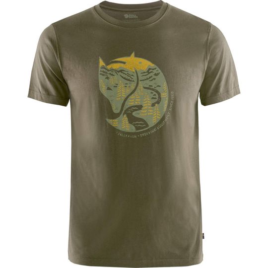 Fjällräven Arctic Fox T-shirt M, Barva DARK OLIVE, Velikost XS