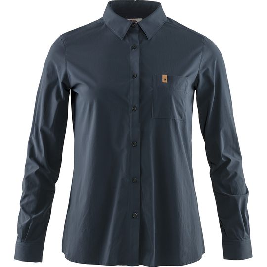 Fjällräven Övik Lite Shirt LS W, Barva NAVY, Velikost XL