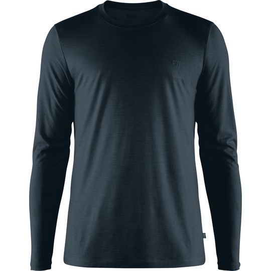 Fjällräven Abisko Wool LS M, Barva DARK NAVY, Velikost S