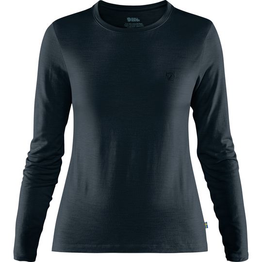 Fjällräven Abisko Wool LS W, Barva DARK NAVY, Velikost M