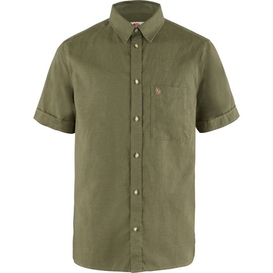 Fjällräven Övik Travel Shirt SS M, Barva GREEN, Velikost XS