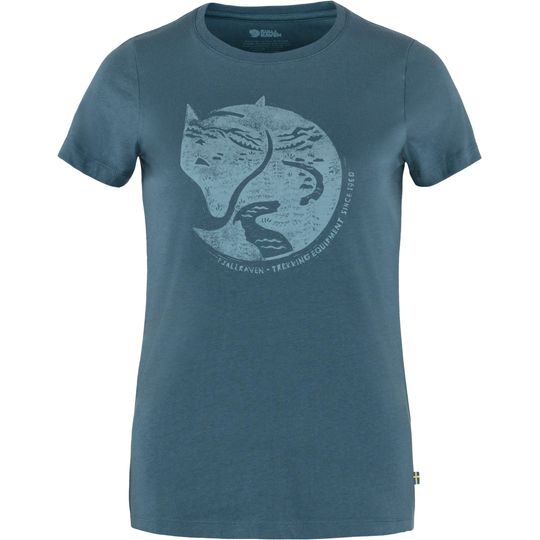 Fjällräven Arctic Fox Print T-shirt W, Velikost M, Barva INDIGO BLUE