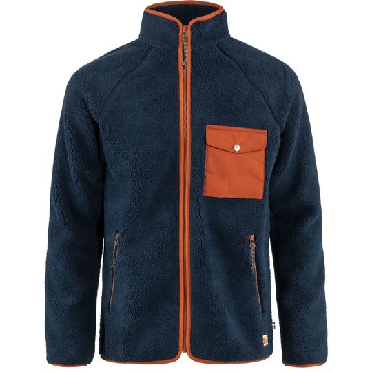 Fjällräven Vardag Pile Fleece M, Velikost M, Barva NAVY-AUTUMN LEAF