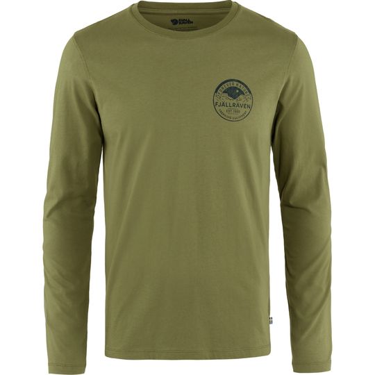 Fjällräven Forever Nature Badge LS T-Shirt M, Velikost M, Barva CAPER GREEN