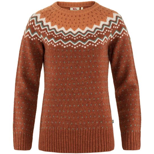 Fjällräven Övik Knit Sweater W, Velikost XXS, Barva AUTUMN LEAF-DESERT BROWN