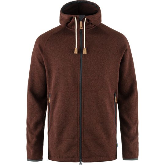 Fjällräven Övik Fleece Hoodie M, Barva AUTUMN LEAF, Velikost XL