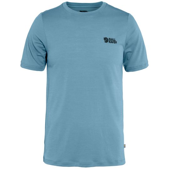 Fjällräven Abisko Wool Logo SS M, Velikost M, Barva DAWN BLUE