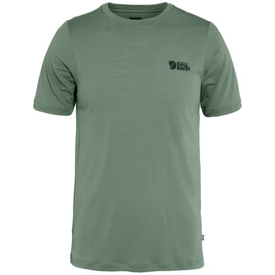 Fjällräven Abisko Wool Logo SS M, Velikost XS, Barva PATINA GREEN