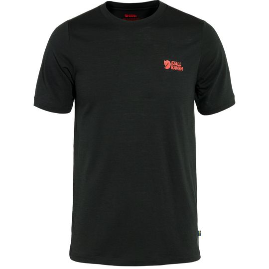 Fjällräven Abisko Wool Logo SS M, Barva BLACK, Velikost XXL