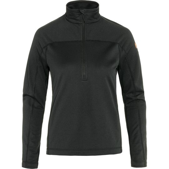 Fjällräven Abisko Lite Fleece Half Zip W, Barva BLACK, Velikost XXS