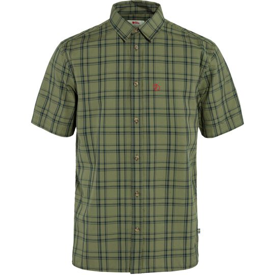 Fjällräven Övik Lite Shirt SS M, Velikost M, Barva GREEN-DARK NAVY