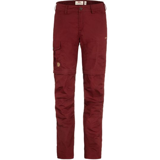 Fjällräven Karla Pro Zip-off Trousers W, Velikost 40, Barva BORDEAUX RED