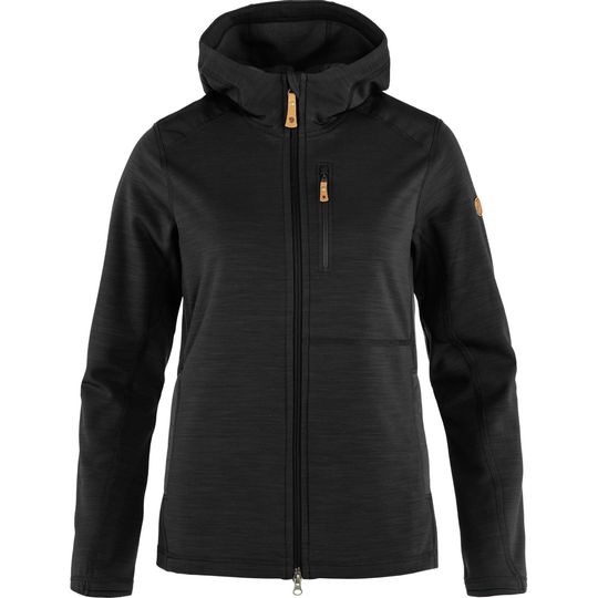 Fjällräven Keb Fleece Hoodie W, Barva BLACK, Velikost L