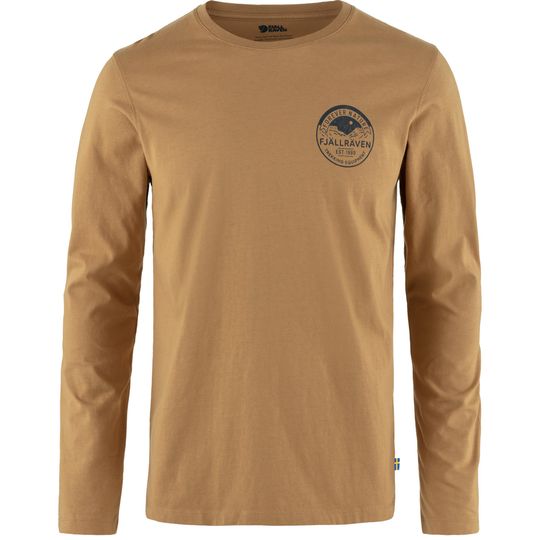 Fjällräven Forever Nature Badge LS T-Shirt M, Velikost XS, Barva BUCKWHEAT BROWN