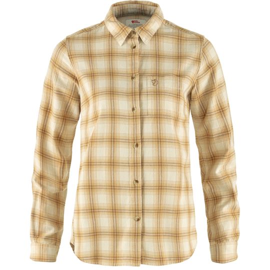 Fjällräven Övik Flannel Shirt W, Velikost XS, Barva CHALK WHITE-DUNE BEIGE
