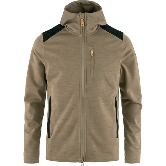 Fjällräven Keb Fleece Hoodie M, Velikost L, Barva SUEDE BROWN