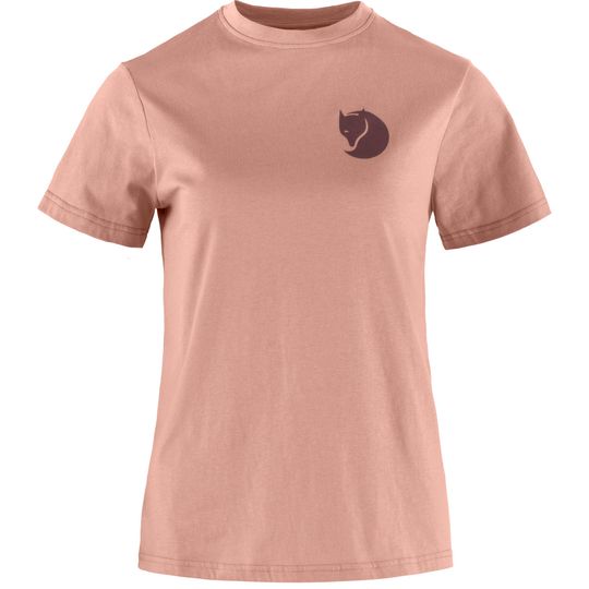 Fjällräven Fox Boxy Logo Tee W, Velikost M, Barva DUSTY ROSE