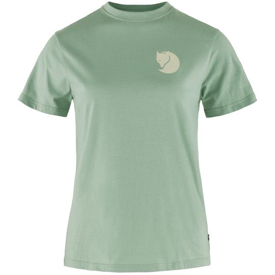 Fjällräven Fox Boxy Logo Tee W, Velikost M, Barva MISTY GREEN