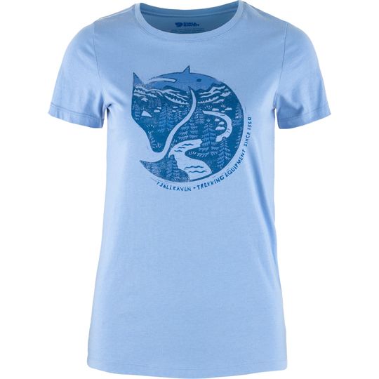 Fjällräven Arctic Fox Print T-shirt W, Velikost XS, Barva ULTRAMARINE