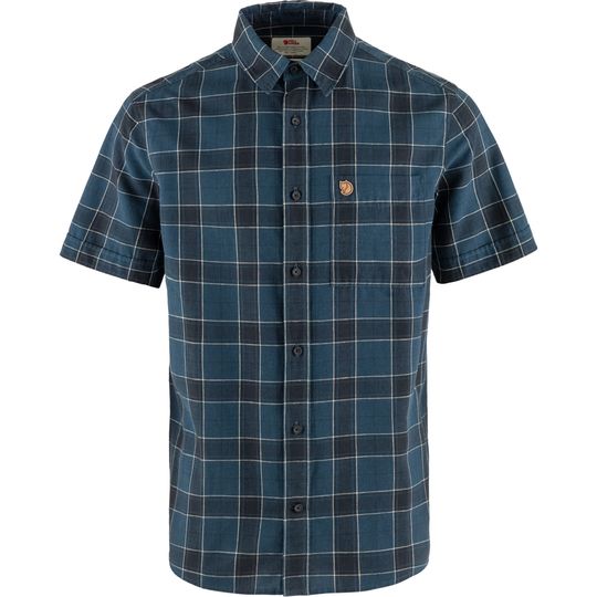 Fjällräven Övik Travel Shirt SS M, Velikost M, Barva INDIGO BLUE-DARK NAVY