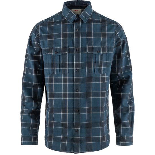 Fjällräven Övik Travel Shirt LS M, Velikost XXL, Barva INDIGO BLUE-DARK NAVY
