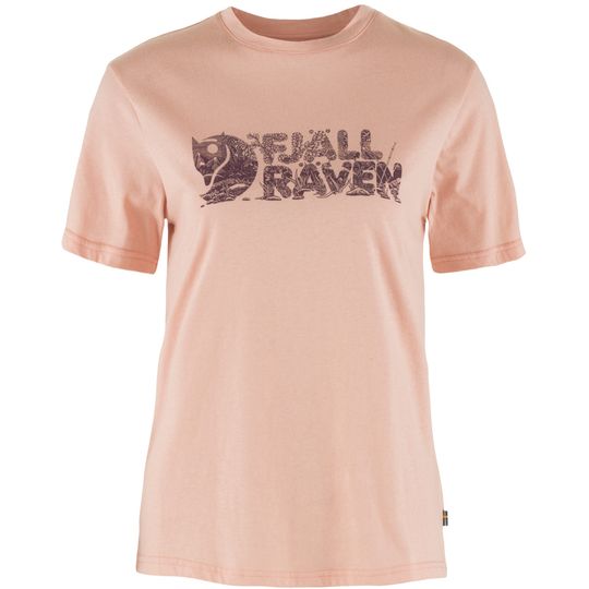 Fjällräven Lush Logo T-shirt W, Velikost L, Barva CHALK ROSE