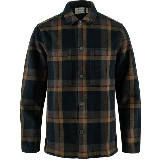 Fjällräven Singi Flannel Overshirt M, Velikost S, Barva DARK NAVY-WOOD BROWN