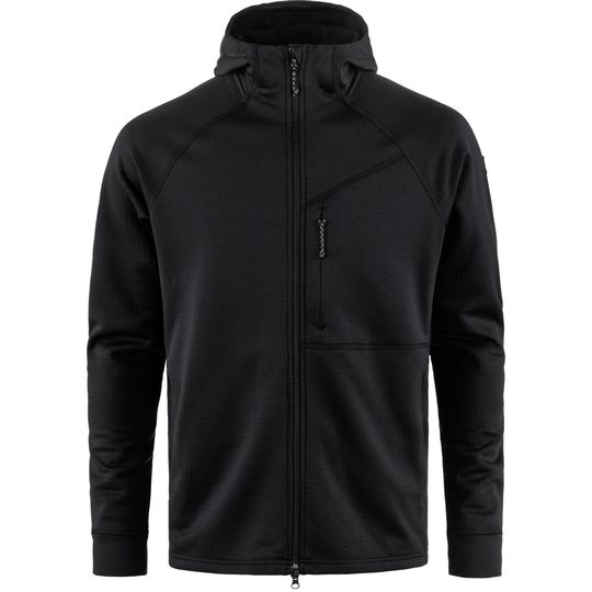Fjällräven Abisko Grid Fleece Hoodie M, Barva BLACK, Velikost M