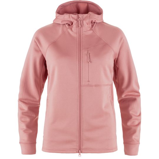 Fjällräven Abisko Grid Fleece Hoodie W, Velikost XL, Barva DUSTY ROSE
