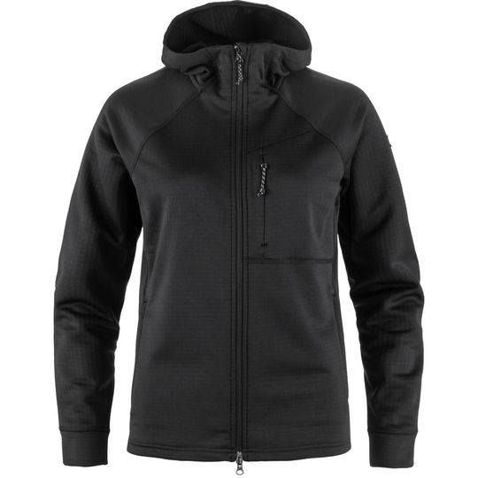 Fjällräven Abisko Grid Fleece Hoodie W, Barva BLACK, Velikost XL