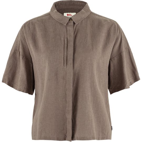 Fjällräven Övik Hemp Camp Shirt SS W, Velikost L, Barva SUEDE BROWN