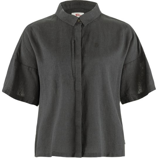 Fjällräven Övik Hemp Camp Shirt SS W, Barva DARK GREY, Velikost S