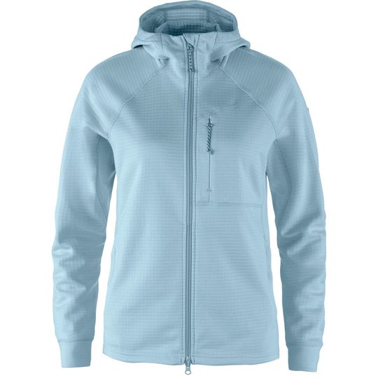 Fjällräven Abisko Grid Fleece Hoodie W, Velikost XL, Barva BREEZE BLUE