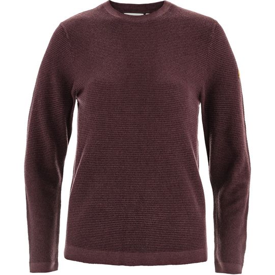 Fjällräven Övik Lite Knit Sweater W, Barva PORT, Velikost M