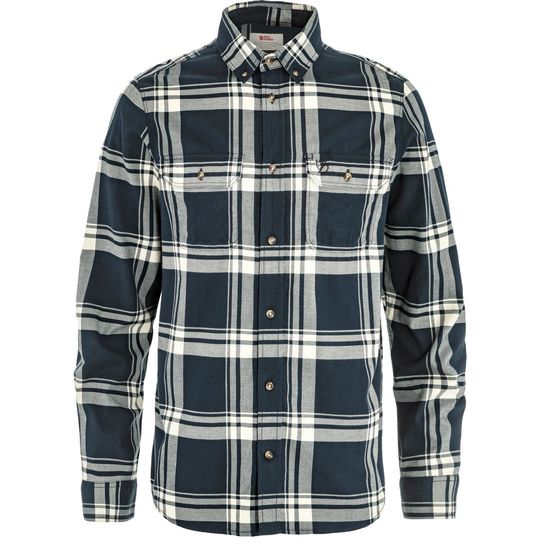 Fjällräven Övik Lite Flannel Shirt M, Velikost L, Barva DARK NAVY-CHALK WHITE