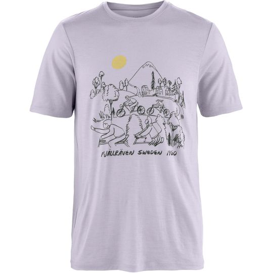 Fjällräven Hoja Lugnt Wool T-shirt M, Velikost XS, Barva LAVENDER MIST