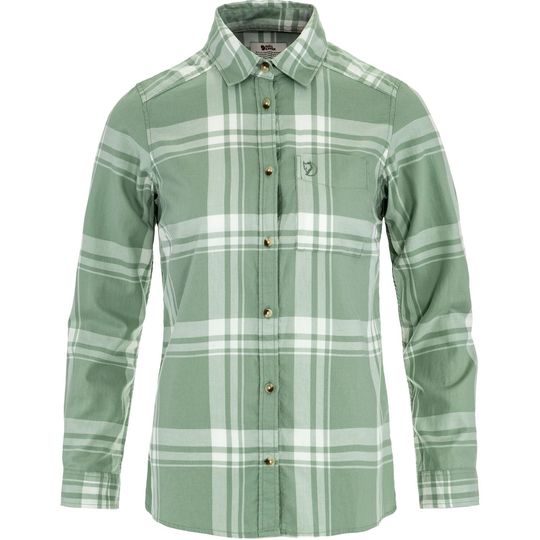 Fjällräven Övik Lite Flannel Shirt W, Velikost S, Barva MISTY GREEN-EGGSHELL