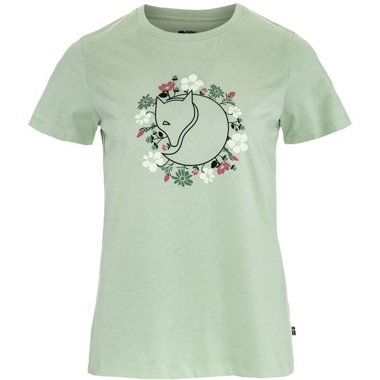 Fjällräven Fjällblomster Fox T-shirt W, Velikost S, Barva SOFT JADE