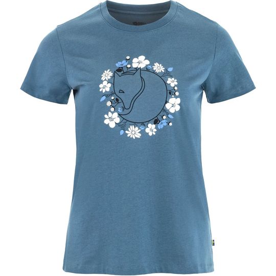 Fjällräven Fjällblomster Fox T-shirt W, Velikost XXS, Barva DAWN BLUE