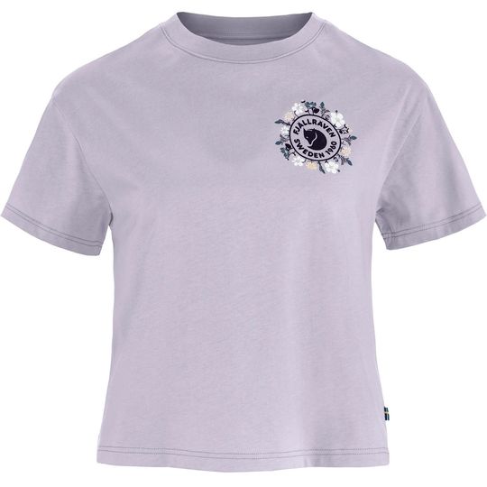 Fjällräven Fjällblomster Logo T-shirt W, Velikost S, Barva LAVENDER MIST