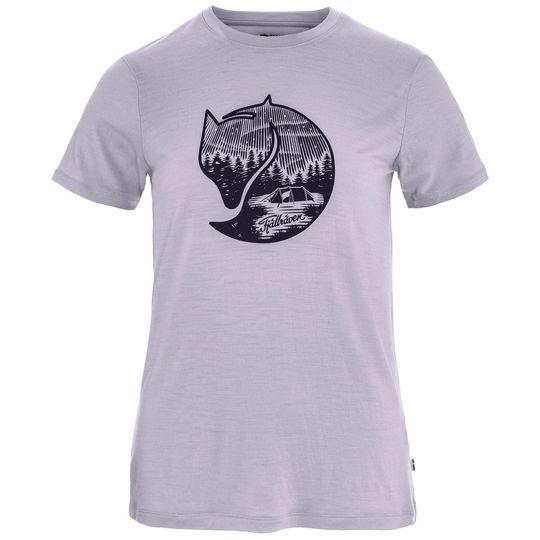 Fjällräven Abisko Wool Fox SS W, Velikost L, Barva LAVENDER MIST- DARK NAVY