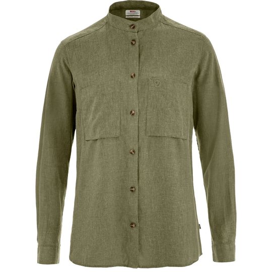 Fjällräven Övik Hemp Shirt LS W, Barva GREEN, Velikost XL