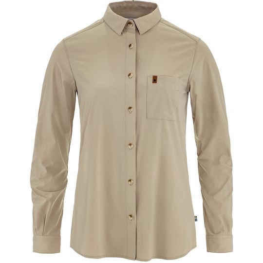 Fjällräven Övik Lite Shirt LS W, Velikost XS, Barva FOSSIL