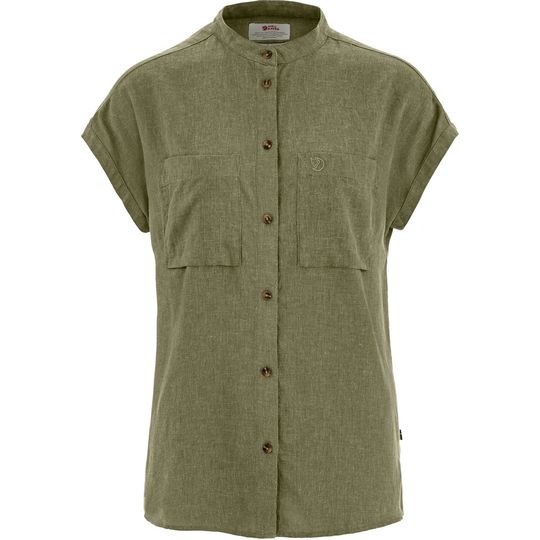 Fjällräven Övik Hemp Shirt SS W, Barva GREEN, Velikost XS