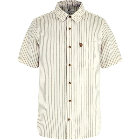 Fjällräven Övik Travel Shirt SS M, Velikost S, Barva CHALK WHITE-SAND STONE